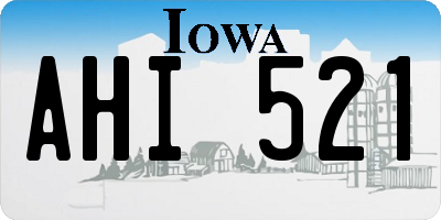 IA license plate AHI521