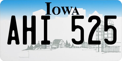 IA license plate AHI525