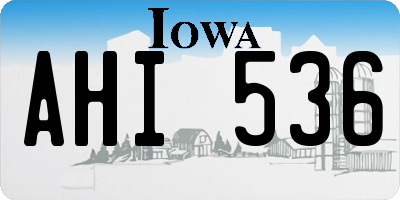 IA license plate AHI536