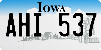 IA license plate AHI537