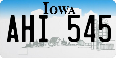 IA license plate AHI545