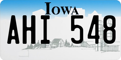 IA license plate AHI548