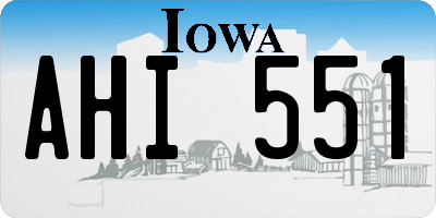 IA license plate AHI551