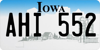 IA license plate AHI552