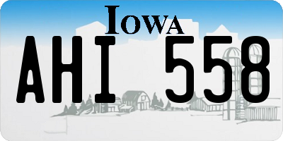 IA license plate AHI558
