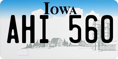 IA license plate AHI560