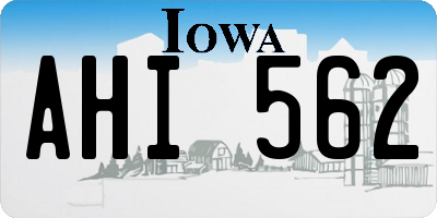 IA license plate AHI562