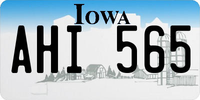 IA license plate AHI565