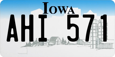IA license plate AHI571