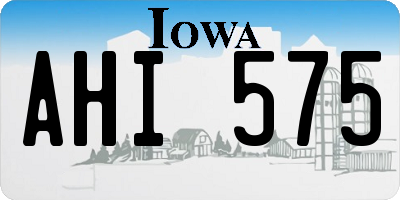 IA license plate AHI575