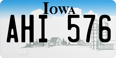 IA license plate AHI576