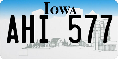 IA license plate AHI577