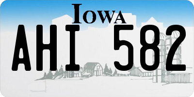IA license plate AHI582