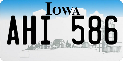 IA license plate AHI586