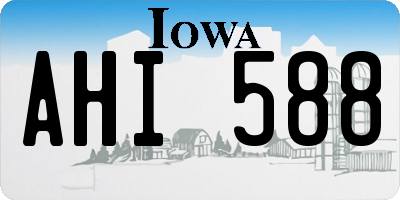 IA license plate AHI588