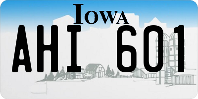 IA license plate AHI601