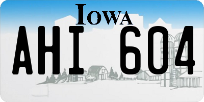 IA license plate AHI604