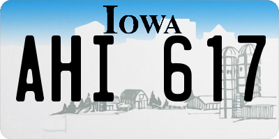 IA license plate AHI617