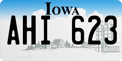IA license plate AHI623