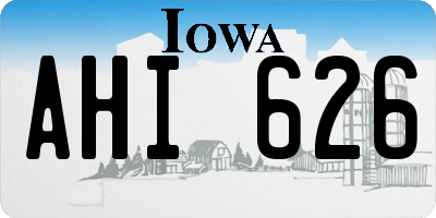 IA license plate AHI626