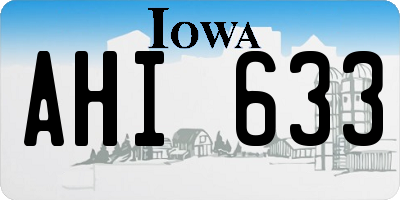 IA license plate AHI633