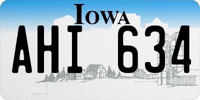 IA license plate AHI634