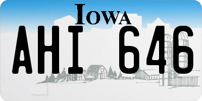 IA license plate AHI646