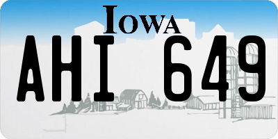 IA license plate AHI649
