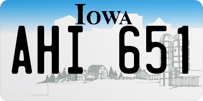 IA license plate AHI651