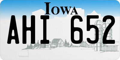 IA license plate AHI652