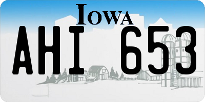 IA license plate AHI653