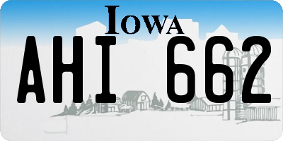 IA license plate AHI662