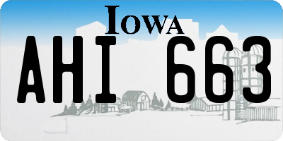 IA license plate AHI663