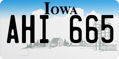 IA license plate AHI665