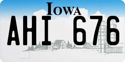 IA license plate AHI676