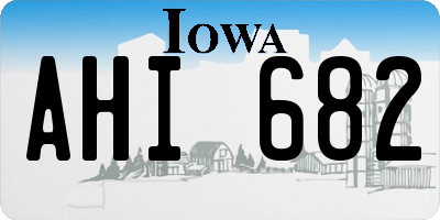 IA license plate AHI682