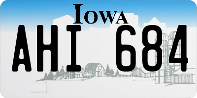 IA license plate AHI684