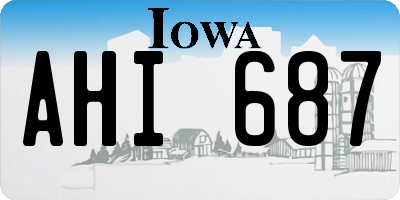 IA license plate AHI687