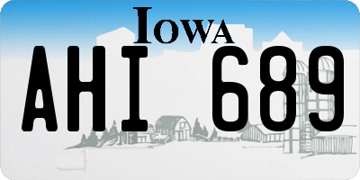 IA license plate AHI689