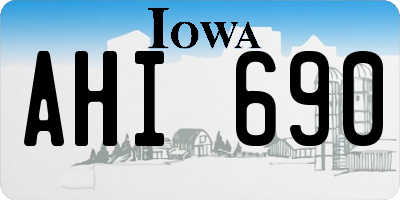 IA license plate AHI690