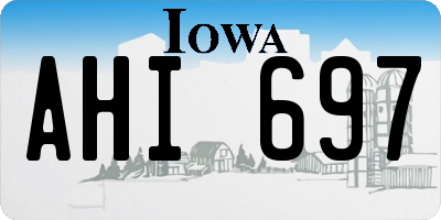 IA license plate AHI697