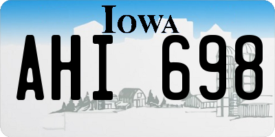 IA license plate AHI698