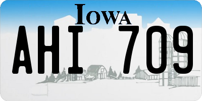 IA license plate AHI709