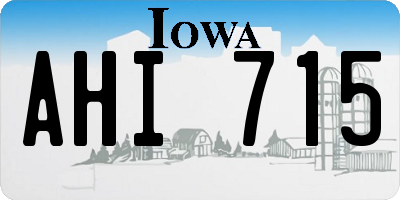 IA license plate AHI715