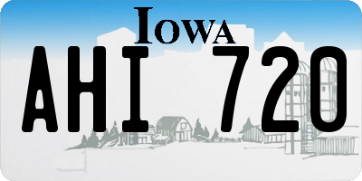 IA license plate AHI720