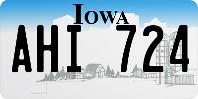 IA license plate AHI724