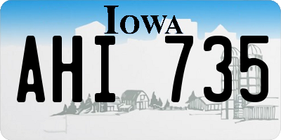 IA license plate AHI735