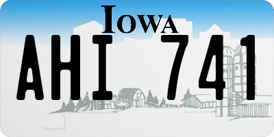 IA license plate AHI741