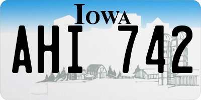 IA license plate AHI742