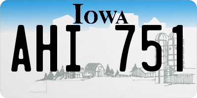 IA license plate AHI751